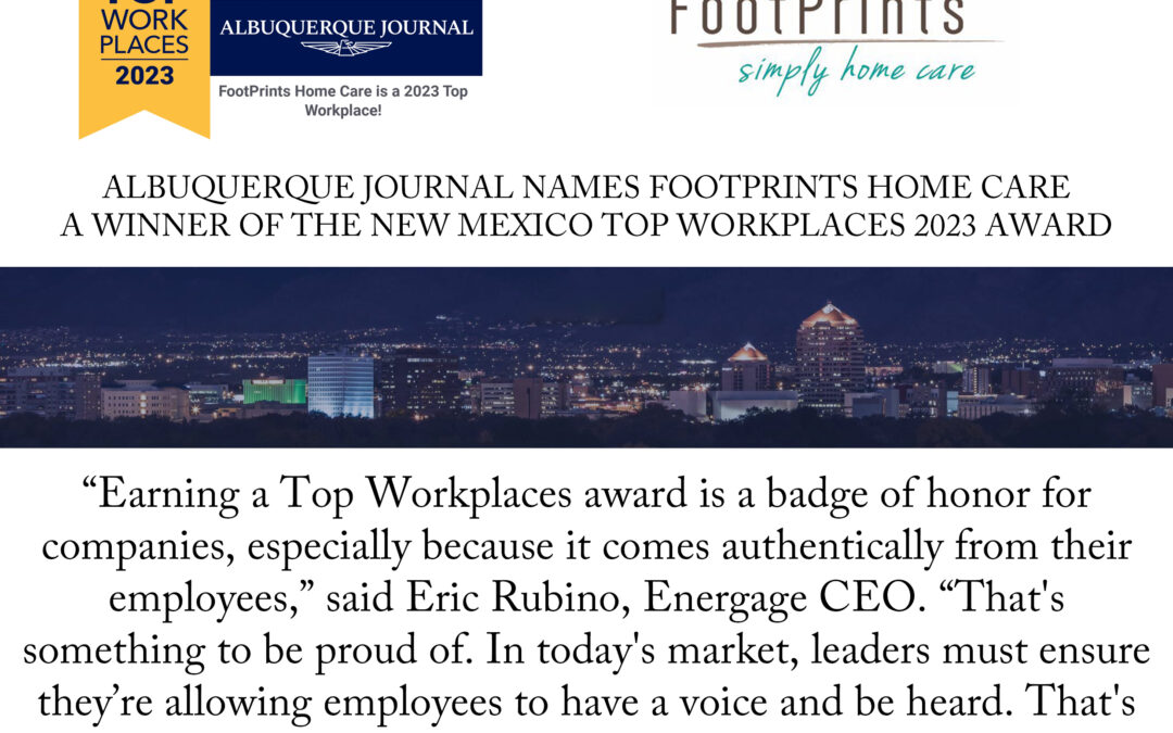 FootPrints Home Care Honored with Top Workplaces 2023 Award