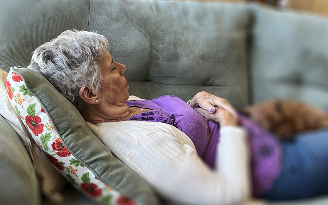 Elderly woman sleeping